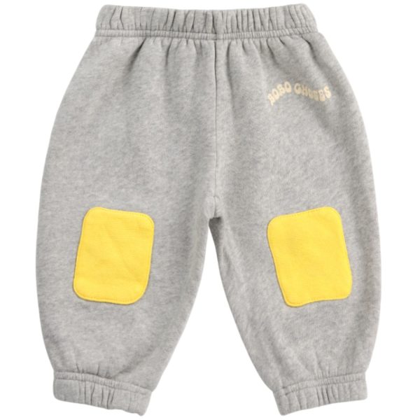 Bobo Choses Heather Grey Knee Patches Jogging Byxor For Cheap