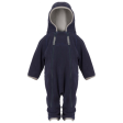 Ver de Terre Doubleface Babysuit Fleece Navy Mocca For Sale