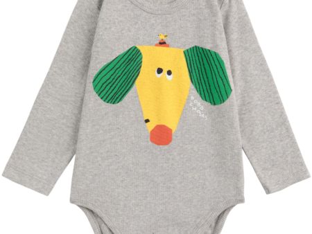 Bobo Choses Heather Grey Happy Dog Body Online Sale