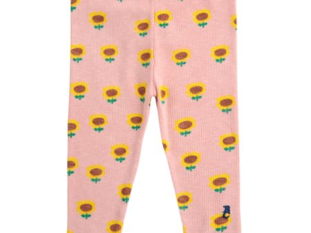 Bobo Choses Ljus Pink Sunflower All Över Leggings Cheap