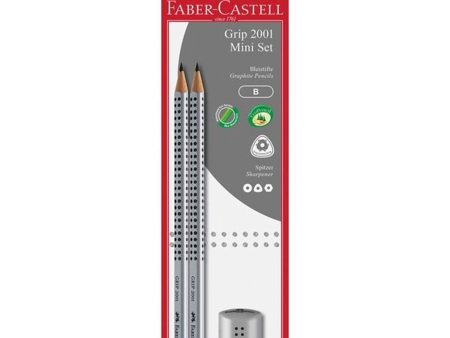 Faber Castell Grip 2001 Blyanter 2 stk+1 Mini Spidser Sølv Online