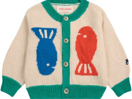 Bobo Choses Offwhite Lucky Fish Cardigan Online Hot Sale