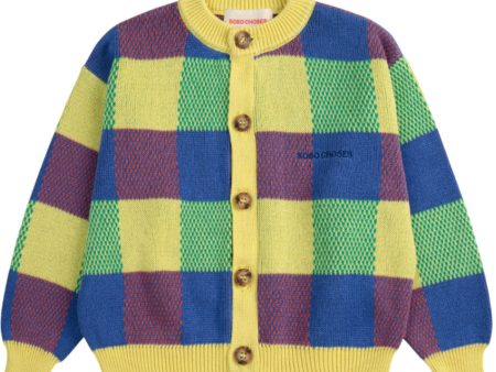 Bobo Choses Multicolor Multicolor Vichy Jacquard Cardigan For Cheap