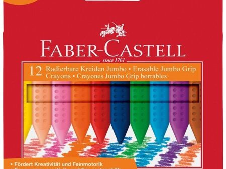 Faber Castell Jumbo Grip Plast Kridt 12 Farver Cheap