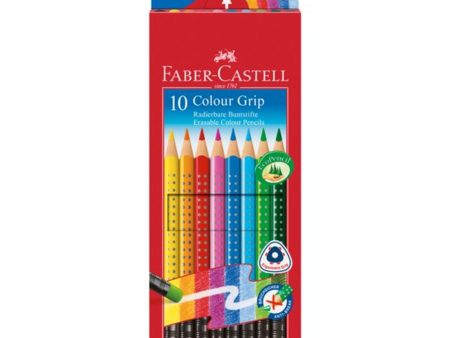 Faber Castell Grip 10 Trekants Farveblyanter For Cheap