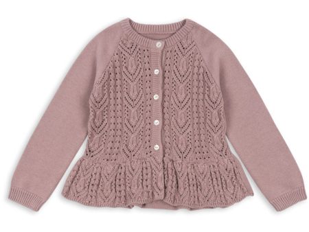 Konges Sløjd Deauville Mauve Cabby Frill Cardigan Gots Online