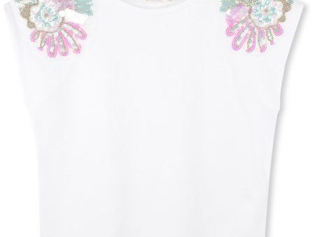 Billieblush White T-Shirt Hot on Sale