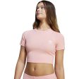 adidas Originals Semi Pink Spark Rib Crop Tee Supply