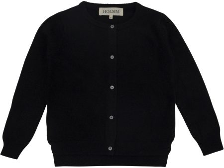 HOLMM Black Molly Cashmere Stickad Cardigan For Sale