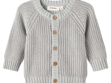 Lil Atelier Harbor Mist Emlen Stickat Cardigan Supply