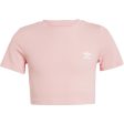 adidas Originals Semi Pink Spark Rib Crop Tee Supply